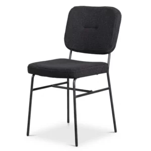 stof stoel 1 Eetkamerstoel stof zwart