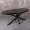 Eettafel ovaal zwart 180cm
